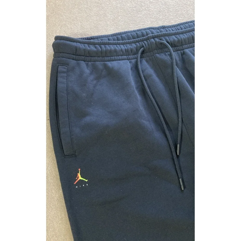 NIKE Jordan MVP Fleece Jogger Pants Sz L Black DV1603-010